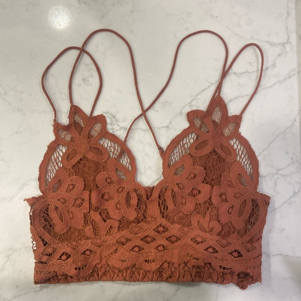 Free people bralette size small. Only worn a couple times. Nutmeg color.